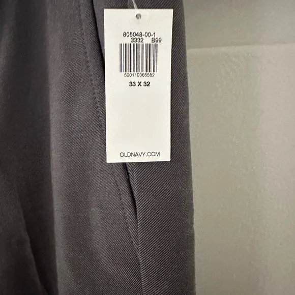 (New) Old Navy Men's Charcoal Dress Pants 33x32 slim - Picture 3 of 4